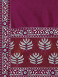 Meher Maroon Banarasi Silk Lehenga Set with Dupatta