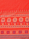 Tara Red Printed Lehenga Set with Twist Knot Blouse and Dupatta