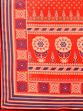 Tara Red Printed Lehenga Set with Twist Knot Blouse and Dupatta