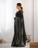 Glamorous Designer Black Sequin Party wear Saree or Women
