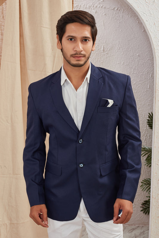 Men's Classic Solid Formal Blazer Two Button Light Weight Suit Jacket