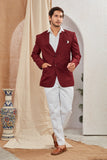 Men's Classic Solid Formal Blazer Two Button Light Weight Suit Jacket