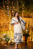 Off-White Embellished Chanderi Kurta Pant Set with Dupatta