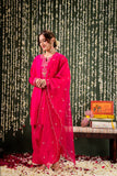 Pink Embellished Chanderi Kurta Set with Dupatta