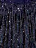 Navy Blue Sequined Bustier Lehenga Set with Sheer Dupatta