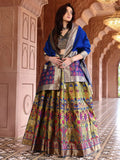 Elegant Brocade Lehenga with Contemporary Blouse & Dupatta