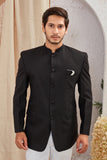 Men's Indian Ethnic Solid Mandarin Collar Bandhgala Jodhpuri Blazer Elegant Formal Wear