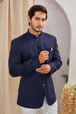 Men's Indian Ethnic Solid Mandarin Collar Bandhgala Jodhpuri Blazer Elegant Formal Wear