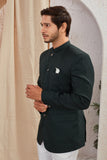 Men's Indian Ethnic Solid Mandarin Collar Bandhgala Jodhpuri Blazer Elegant Formal Wear