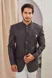 Men's Indian Ethnic Solid Mandarin Collar Bandhgala Jodhpuri Blazer Elegant Formal Wear