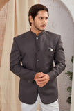 Men's Indian Ethnic Solid Mandarin Collar Bandhgala Jodhpuri Blazer Elegant Formal Wear