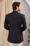 Men's Indian Ethnic Solid Mandarin Collar Bandhgala Jodhpuri Blazer Elegant Formal Wear