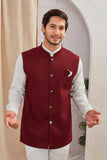 Men's Classic Solid Nehru Jacket Ethnic Waistcoat for Formal & Festive Wear