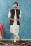 Indian Traditional Men's Jacquard Open Waistcoat Weddings & Festive Occasions Nehru Jacket