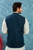 Indian Traditional Men's Jacquard Open Waistcoat Weddings & Festive Occasions Nehru Jacket