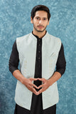 Indian Traditional Men's Jacquard Open Waistcoat Weddings & Festive Occasions Nehru Jacket