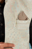 Indian Traditional Men's Jacquard Open Waistcoat Weddings & Festive Occasions Nehru Jacket