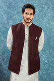 Indian Traditional Men's Jacquard Open Waistcoat Weddings & Festive Occasions Nehru Jacket