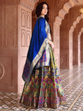 Elegant Brocade Lehenga with Contemporary Blouse & Dupatta