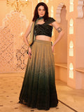 Enchanted Emerald Ombre Lehenga Set