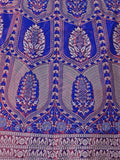 Royal Blue Ajrakh Print Lehenga Set with Sweetheart Neck Blouse