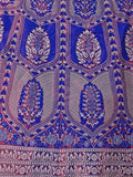 Royal Blue Ajrakh Print Lehenga Set with Sweetheart Neck Blouse