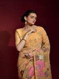 Gulabo Chiku Georgette Saree with Multicolor Thread & Sequin Floral Embroidery