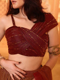 Garnet Glow Ombre Lehenga Set