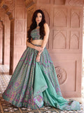 Zoya Mint Green Banarasi Silk Lehenga Set with Dupatta