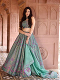 Zoya Mint Green Banarasi Silk Lehenga Set with Dupatta