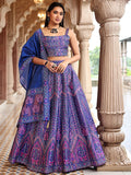 Meher Royal Blue Banarasi Silk Lehenga Set with Dupatta