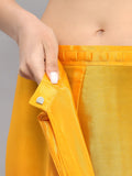 Yellow Satin Silk Saree for Evening & Festive Ready to Wear Saree