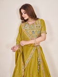 Women's Mustard Yellow Embroidered Lehenga Choli Set with Dupatta – Traditional Indian Ethnic Wear for Weddings, Festivals & Parties