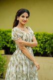 Floral Smocked Puff Sleeve Maxi Dress – Summer Garden Edition