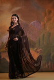 Elegant Coffee Brown Georgette Saree with Embellished Motifs