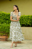 Floral Smocked Puff Sleeve Maxi Dress – Summer Garden Edition