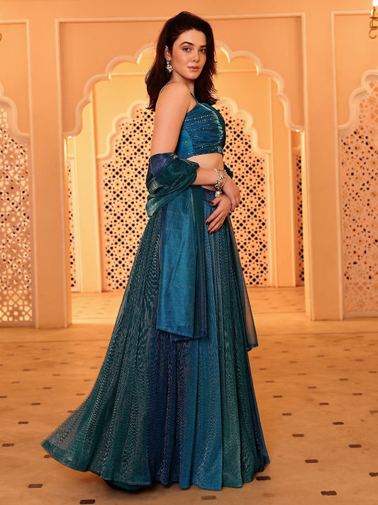 Iris Multicolor Shimmer Lehenga Choli Set