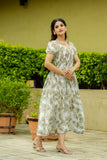 Floral Smocked Puff Sleeve Maxi Dress – Summer Garden Edition