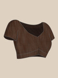 Elegant Coffee Brown Georgette Saree with Embellished Motifs