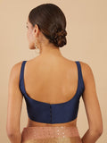 Women's Solid Silk Sleeveless Blouse Top Scoop Neck Ethnic & Party Wear for Saree, Lehenga, Skirt