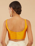 Women's Solid Silk Sleeveless Blouse Top Scoop Neck Ethnic & Party Wear for Saree, Lehenga, Skirt