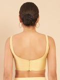 Women's Solid Silk Sleeveless Blouse Top Scoop Neck Ethnic & Party Wear for Saree, Lehenga, Skirt