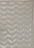 Gray Pleated Georgette Saree with Subtle Golden Zigzag Pattern Minimalist Partywear Saree