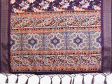 Purple Floral Printed Saree for Women with Zari Border Designer Pallu Soft Lightweight Party Wear Saree with Blouse