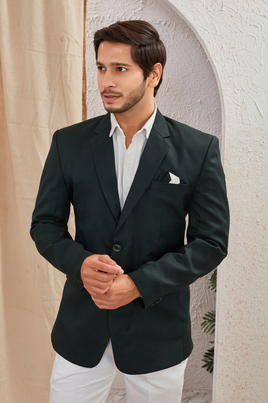 Men's Classic Solid Formal Blazer Two Button Light Weight Suit Jacket