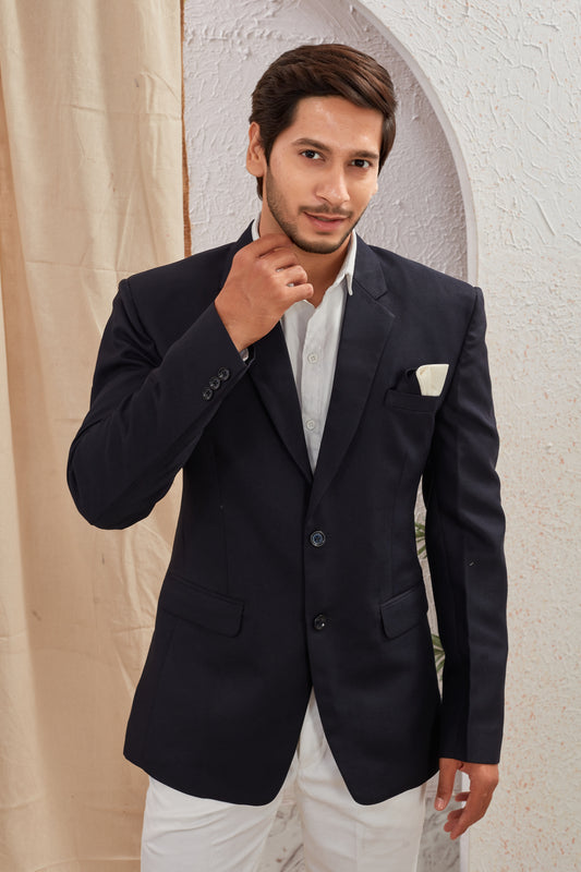 Men's Classic Solid Formal Blazer Two Button Light Weight Suit Jacket