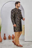 Indian Designer Wedding Wear Jacquard Fabric Indo-Western Sherwani Pajama Set For Men