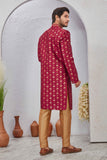 Indian Designer Wedding Wear Jacquard Fabric Indo-Western Sherwani Pajama Set For Men