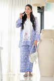 Blue & White Printed Rayon Kurta Co-Ord Set