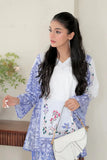 Blue & White Printed Rayon Kurta Co-Ord Set